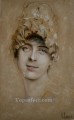 Portrait of a young woman Franz von Lenbach
